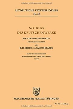 portada Notkers des Deutschen Werke: n.a (Altdeutsche Textbibliothek)