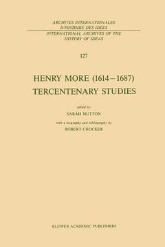 portada Henry More (1614-1687) Tercentenary Studies: With a Biography and Bibliography by Robert Crocker (en Inglés)