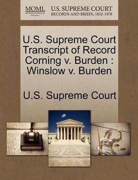 portada u.s. supreme court transcript of record corning v. burden: winslow v. burden (in English)