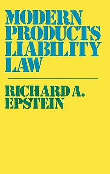 portada modern products liability law. (en Inglés)