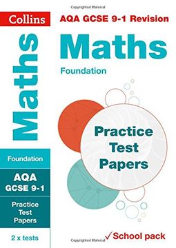 portada Aqa Gcse 9-1 Maths Foundation Practice Test Papers: Shrink-Wrapped School Pack (Collins Gcse 9-1 Revision) (en Inglés)