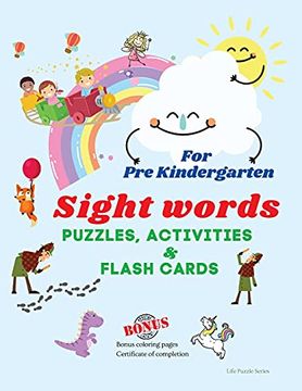 portada Sight Words Puzzles, Activities & Flashcards: For Pre-Kindergarten (en Inglés)