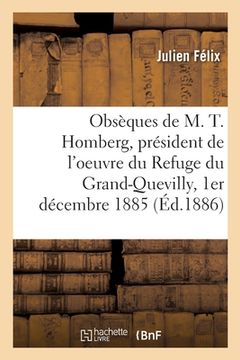 portada Obsèques de M. Th. Homberg, Président de l'Oeuvre Du Refuge Du Grand-Quevilly (en Francés)