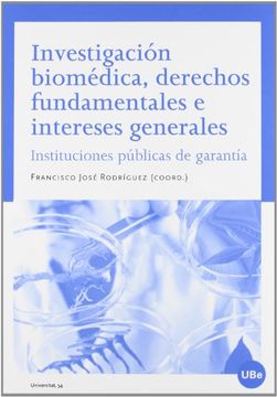 portada Investigación biomédica, derechos fundamentales e intereses generales (UNIVERSITAT)