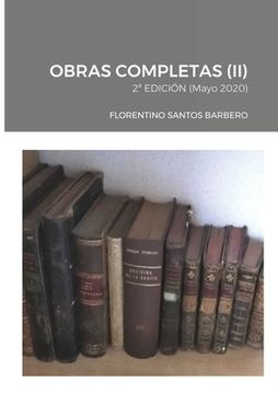 portada Obras Completas (Ii): 2a Edición (Mayo 2020) (in Spanish)
