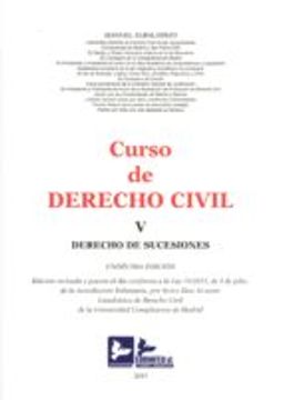 portada CURSO DE DERECHO CIVIL. TOMO V. DERECHO DE SUCESIONES