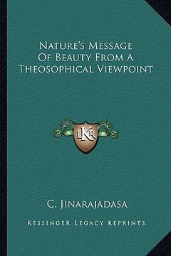 portada nature's message of beauty from a theosophical viewpoint (en Inglés)