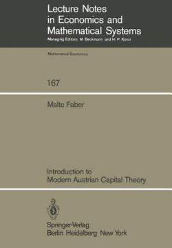 portada introduction to modern austrian capital theory (en Inglés)