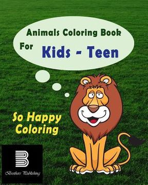 portada Animals Coloring Book For Teens: So Happy Coloring (en Inglés)