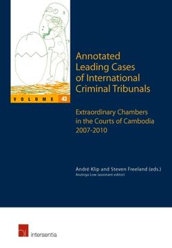 portada Annotated Leading Cases of International Criminal Tribunals - Volume 43: Extraordinary Chambers in the Courts of Cambodia 7 July 2007 - 26 July 2010 V (en Inglés)