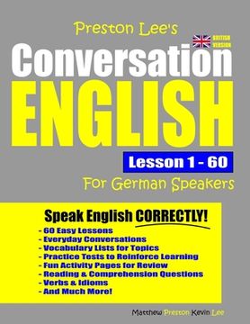 portada Preston Lee's Conversation English For German Speakers Lesson 1 - 60 (British Version) (in English)