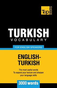 portada Turkish Vocabulary for English Speakers - 3000 words (en Inglés)