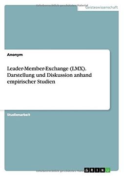 portada Leader-Member-Exchange (LMX). Darstellung und Diskussion anhand empirischer Studien (German Edition)