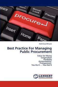 portada best practice for managing public procurement (en Inglés)