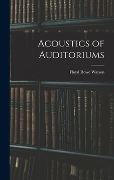 portada Acoustics of Auditoriums