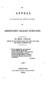 portada An Appeal in Favor of that Class of Americans Called Africans (in English)