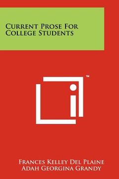 portada current prose for college students (en Inglés)