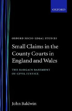 portada small claims in the county courts in england and wales (en Inglés)