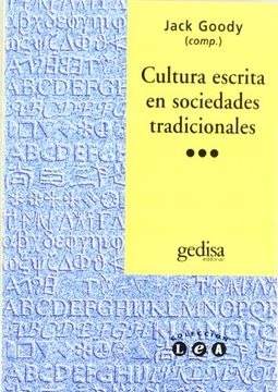 portada Cultura Escrita en Sociedades Tradicionales