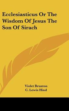 portada ecclesiasticus or the wisdom of jesus the son of sirach (in English)