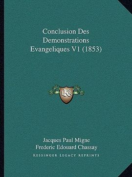 portada Conclusion Des Demonstrations Evangeliques V1 (1853) (in French)