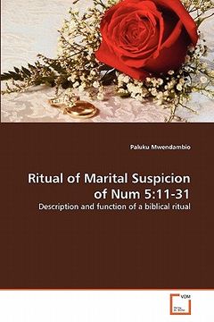 portada ritual of marital suspicion of num 5: 11-31 (en Inglés)