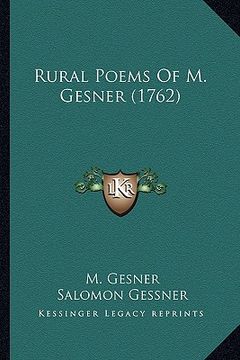 portada rural poems of m. gesner (1762) (en Inglés)