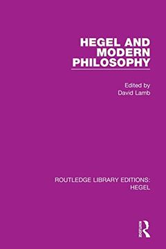 portada Hegel and Modern Philosophy (Routledge Library Editions: Hegel) (in English)