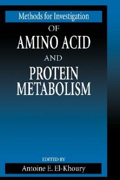 portada methods for investigation of amino acid and protein metabolism (en Inglés)