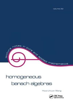 portada Homogeneous Banach Algebras (en Inglés)