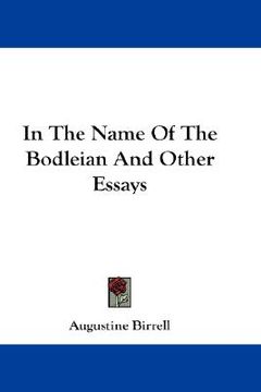 portada in the name of the bodleian and other essays (in English)