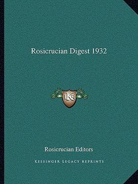 portada rosicrucian digest 1932 (en Inglés)