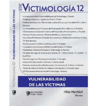 portada Victimologia 12. Vulnerabilidad De Las Victimas. (in Spanish)