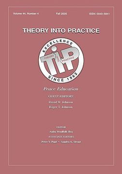 portada peace education: a special issue of theory into practice