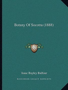 portada botany of socotra (1888) (en Inglés)