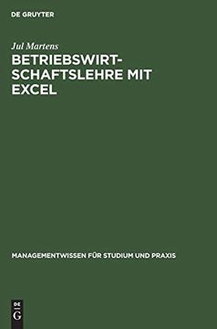 portada Betriebswirtschaftslehre mit Excel (Managementwissen fur Studium und Praxis) 