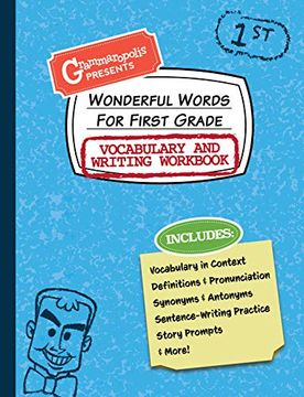 portada Wonderful Words for First Grade Vocabulary and Writing Workbook: Definitions, Usage in Context, fun Story Prompts, & More (Grammaropolis Vocabulary Workbooks) (en Inglés)