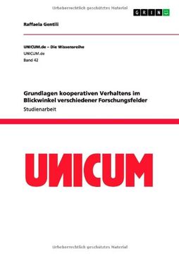 portada Grundlagen kooperativen Verhaltens im Blickwinkel verschiedener Forschungsfelder (German Edition)