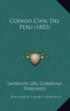 portada Codigo Civil del Peru (1852)