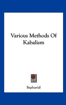 portada various methods of kabalism (in English)