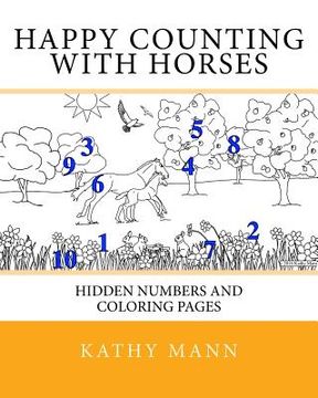 portada Happy Counting With Horses: Hidden Numbers and Coloring Pages (in English)
