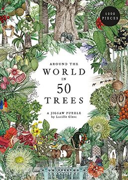 portada Laurence King Around the World in 50 Trees 1000 Piece Puzzle (in English)