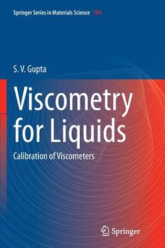 portada Viscometry for Liquids: Calibration of Viscometers (in English)