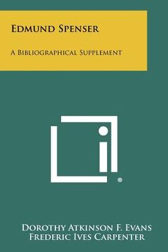 portada edmund spenser: a bibliographical supplement (en Inglés)