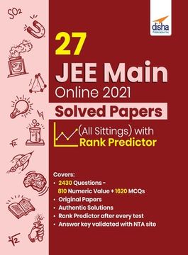 portada 27 JEE Main Online 2021 Solved Papers (All sittings) with Rank Predictor (en Inglés)