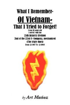 portada what i remember of vietnam i tried to forget (in English)