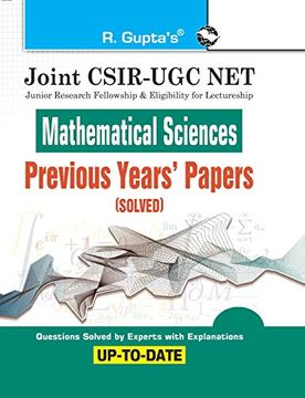 portada Joint Csirugc Net: Mathematical Sciences Previous Years'Papers (Solved) 