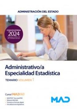 portada Administrativo/A Especialidad Estadistica. Temario (Vol. 1) Administracion General del Estado