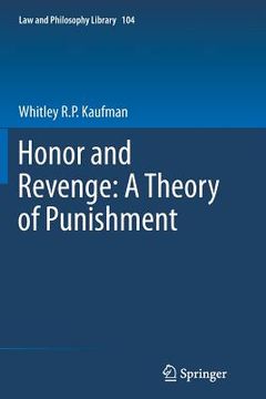 portada Honor and Revenge: A Theory of Punishment (en Inglés)