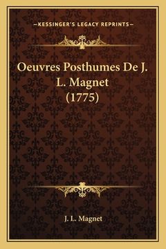 portada Oeuvres Posthumes De J. L. Magnet (1775) (in French)
